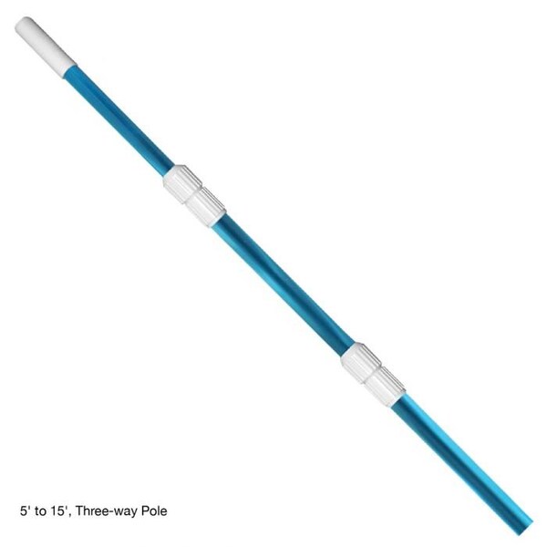 Kemp Usa Telescoping Swimming Pool Poles, 5' to 15' - 21-005-5-15