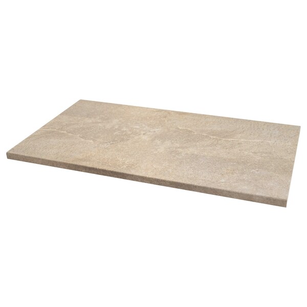 Msi Quartz Beige 13'' X 24'' Matte Porcelain Pool Coping Eased Edge, 2PK - ZOR-PT-0766