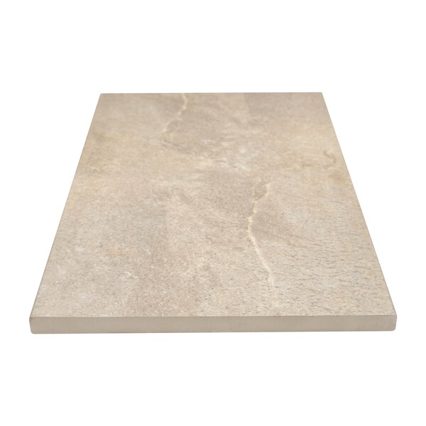 Msi Quartz Beige 13'' X 24'' Matte Porcelain Pool Coping Eased Edge, 2PK - ZOR-PT-0766