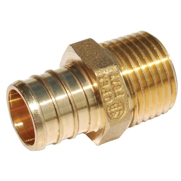 Perfectpitch 0.12 Barb x 0.12 MPT in. Barbed Adapter Brass Fitting - PE1188974