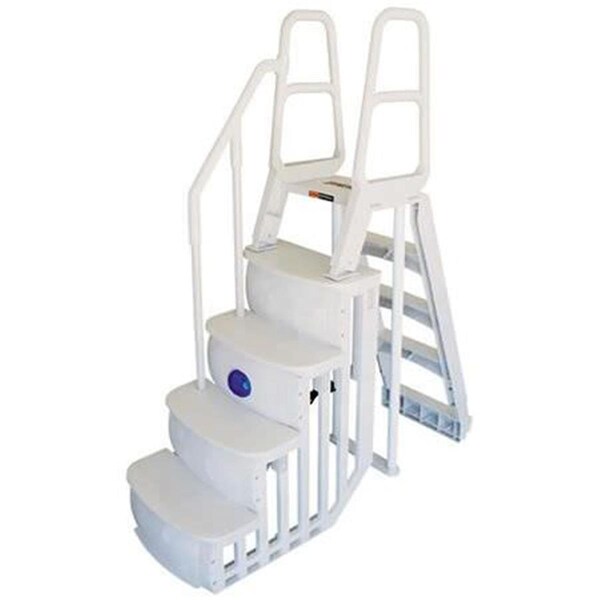 Newalthlete 36 in. Easy Choice Above Ground Entry Step System, Taupe - NE972161