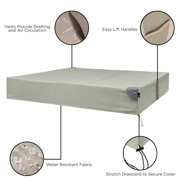 Modern Leisure Monterey Hot Tub Cover, 96 in. Square x 14 in. H, Beige - 3095