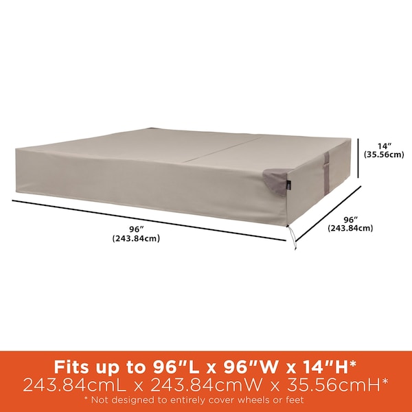 Modern Leisure Monterey Hot Tub Cover, 96 in. Square x 14 in. H, Beige - 3095