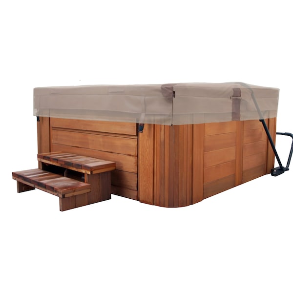 Modern Leisure Monterey Hot Tub Cover, 96 in. Square x 14 in. H, Beige - 3095