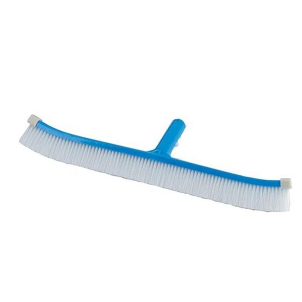 Pentair Pool Products Pentair Pool Products R111046 Rainbow 18 In. Curved Aluminum Backed Wall Brush - Blue With White Nylon Bristles - R111046