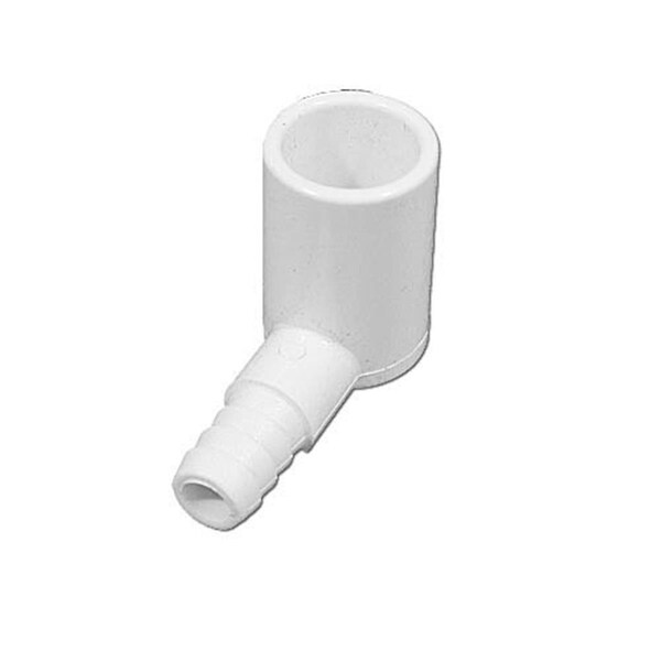 Karuma Car Care 0.37 RB x 0.5 in. SPG 90 deg PVC Barbed Fitting Adapter - KA1413798