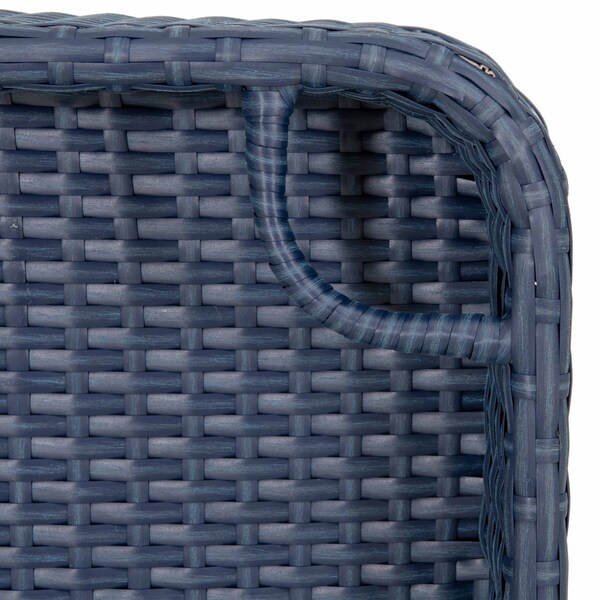 Sunjoy 36 in. x 24 in. Wicker floating pool tray, Navy - F403001001