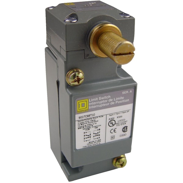 Interruptor de límite Telemecanique Sensors, 2 (NC-NO); Forma Z, 10A @ 600V AC - 9007C68T10Y247