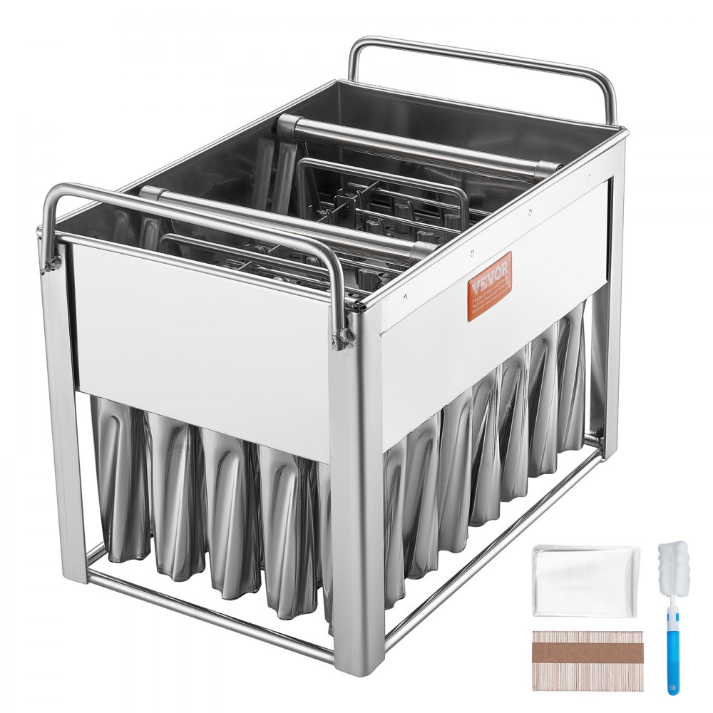 VEVOR Commercial Popsicle Molds 40PCS Cylindrical Ice Pop Molds Stainless Steel - SYBBMJYX4000SWI99V0