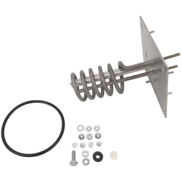 Hydro Quip 5.5kw 240V Titanium Coil Heater Element with 5 x 5 in. Plate - 6 in. - HQ120010FK