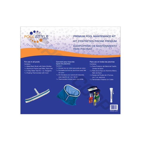 Kokido PK01CBX-6W-SCP Premium Maintenance Kit for Vinyl Liner Pools - 4 Piece - PK01CBX/6W/SCP
