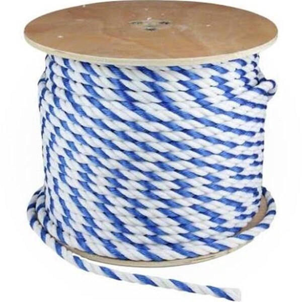Superjock 0.5 in. x 300 ft. Polyethylene Rope Blue & White - SU197927