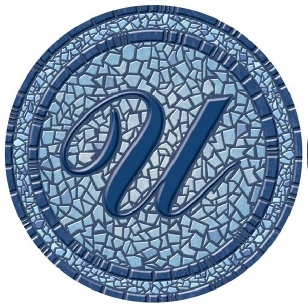 Lamatek Lamatek 67B00-0043U 59 in. dia. Monogram Mosaic Poolsaic Mat- U - 67B00-0043U