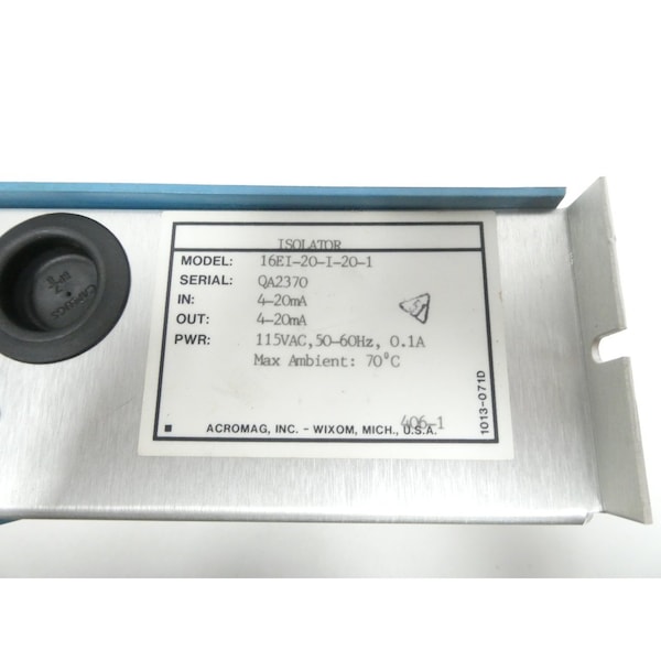 Aislador de señal Acromag 420Ma 115VAc Otro módulo de PLC y DCS - 16EI-20-I-20-1