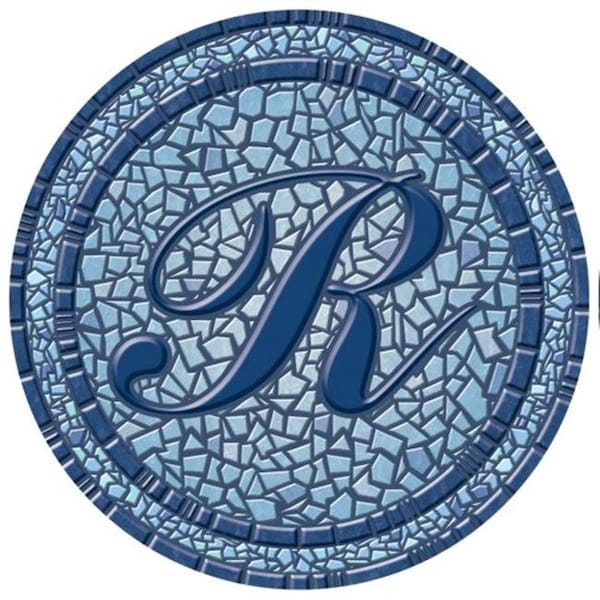 Lamatek Lamatek 67B00-0043R 59 in. dia. Monogram Mosaic Poolsaic Mat- R - 67B00-0043R