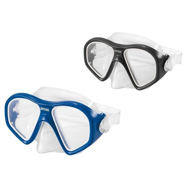 Intex 55974E Swim Mask, Polycarbonate Lens, Thermoplastic Rubber Frame, Translucent - 55977E
