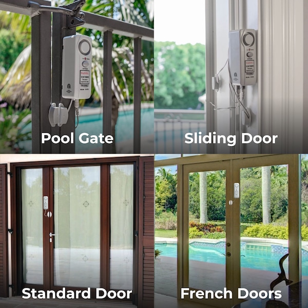 Techko Safe Pool Alarm for use on Gate, Door, Window or other Pool Entryway , 10PK - S187D (10-PACK)
