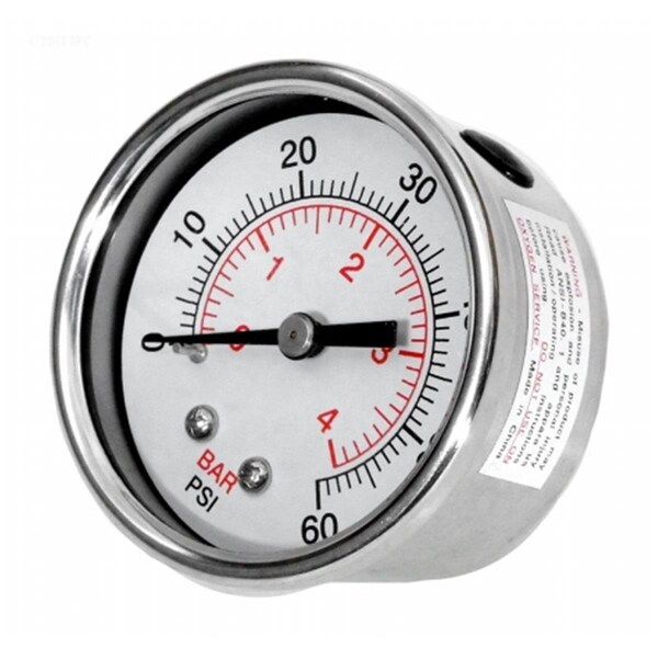 Gecko Alliance 830-4000SS-B Optional Pressure Gauge - GE36184