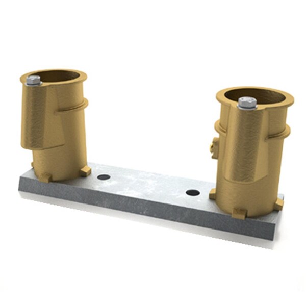 Whole-In-One 4 in. Anchor Socket Channel Set - 8 in. On Center Bronze Hanover Socket - WH2525371