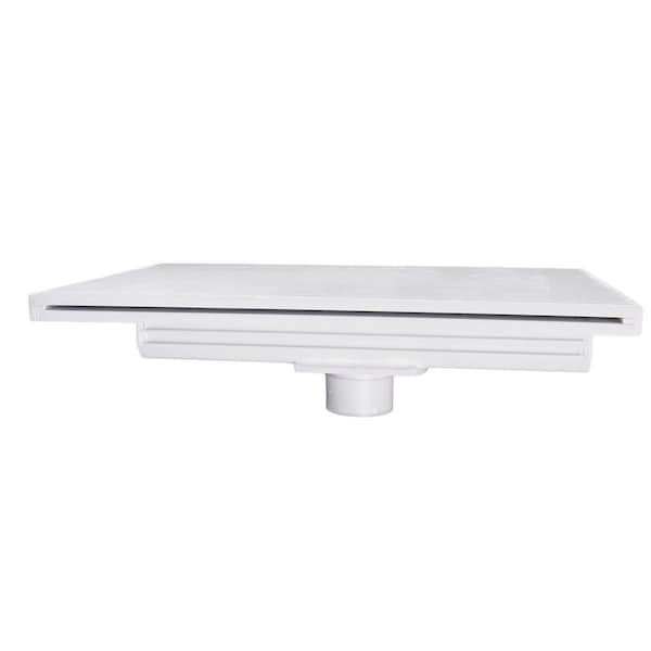 Strike3 48 x 1 in. Natural Wonders Lip Waterfall Bottom Feed, White - ST2634911