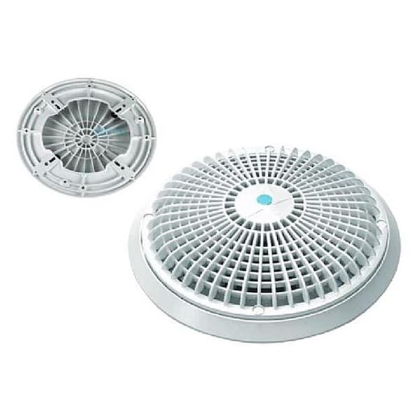 Slugfest Supplies 10 in. Round Sumpless Suction Outlet Cover UV-Resistant Engineered, Polymer White - SL1404153