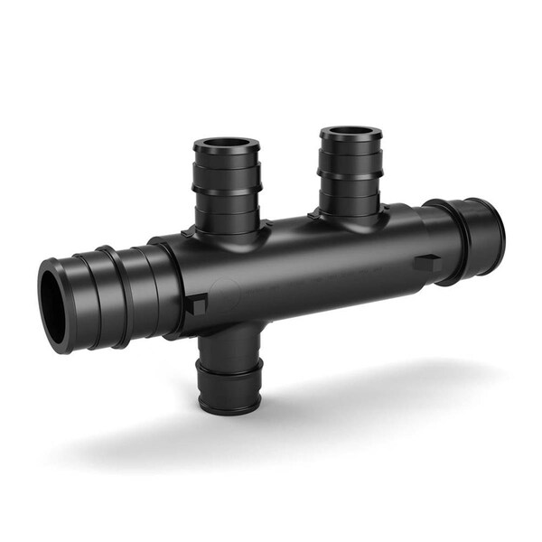 Zurn 0.75 in. 4 Port MultiPort Flow-Thru Tee - QEPMFO443-4