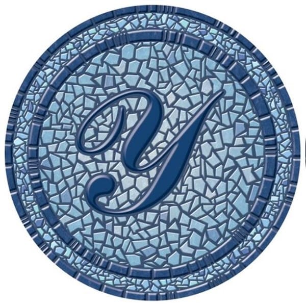 Lamatek Lamatek 67B00-0043Y 59 in. dia. Monogram Mosaic Poolsaic Mat- Y - 67B00-0043Y