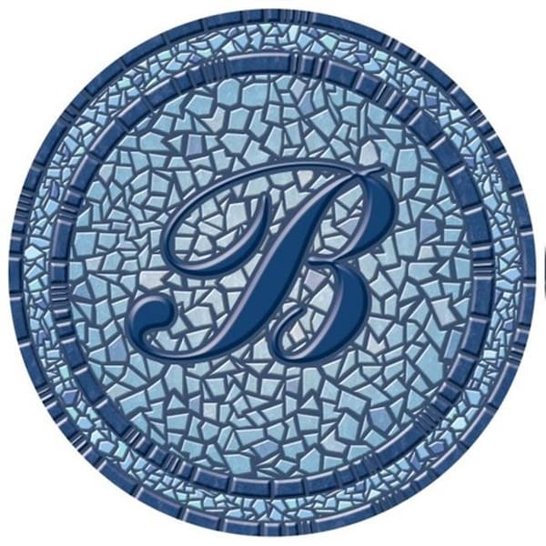 Lamatek Lamatek 67B00-0043B 59 in. dia. Monogram Mosaic Poolsaic Mat- B - 67B00-0043B