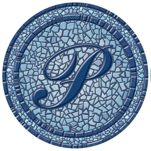 Lamatek Lamatek 67B00-0044P 29 in. dia. Monogram Mosaic Poolsaic Mat- P - 67B00-0044P