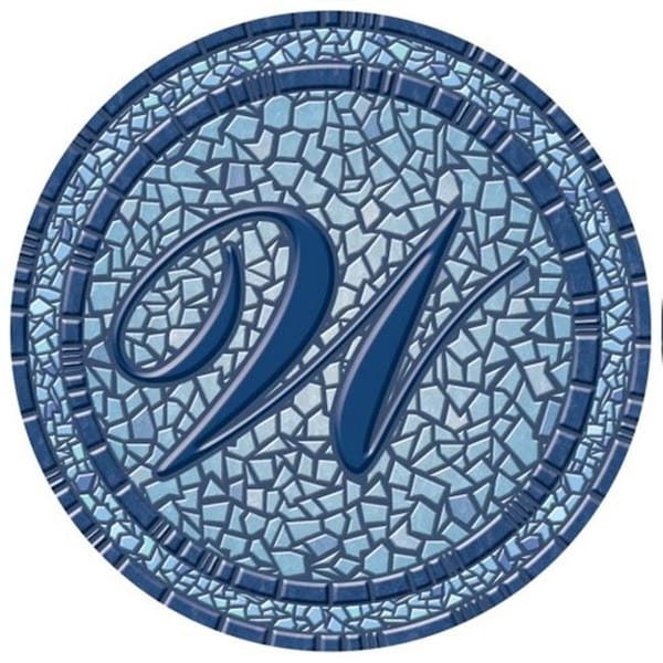 Lamatek Lamatek 67B00-0043W 59 in. dia. Monogram Mosaic Poolsaic Mat- W - 67B00-0043W