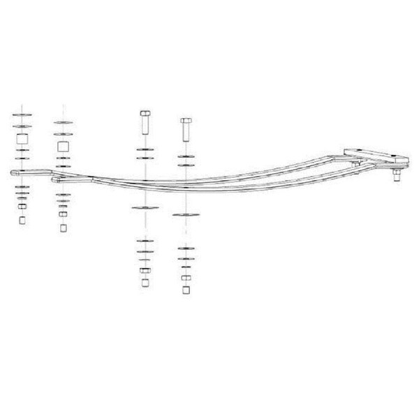 Powerplay Spring Assembly for 8 ft. Boards Radiant, White - PO2525355