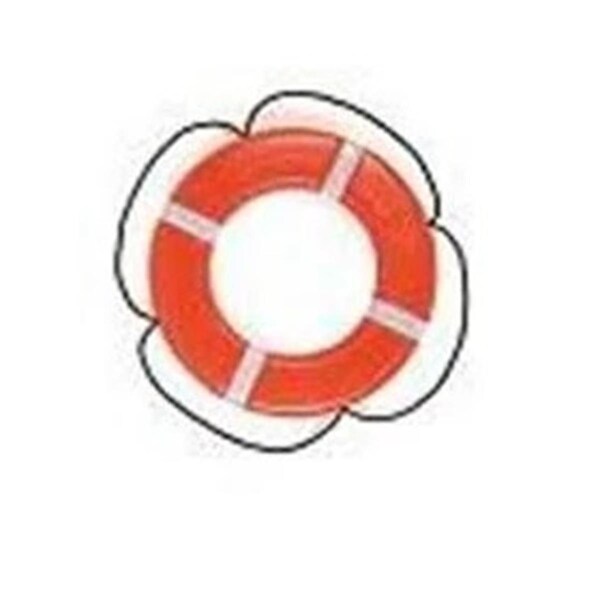 Viviendo La Vida 20 in. Coast Guard Approved Ring Buoy, Orange - VI2634748