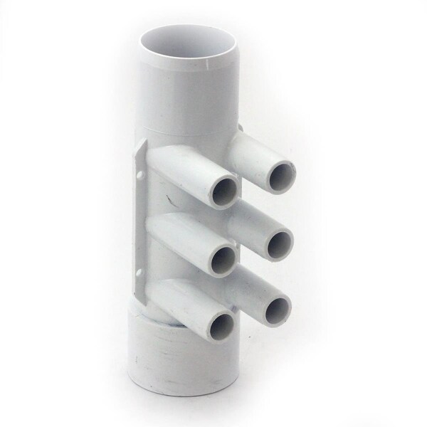 Handson 2 x 2 in. Shr Manifold, Pvc Waterway Pipe - 6 Port & 0.75 in. Sb Ports - HA1891677