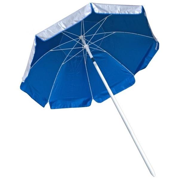Kemp Usa 5.5' Wind Umbrella - Silver/Pacific Blue - 12-003-S-PB