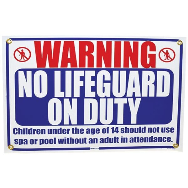 Rainbow Rainbow R230500 18 x 12 in. No Lifeguard On Duty Sign - R230500