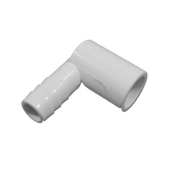 Karuma Car Care 0.5 RB x 0.5 in. SPG 90 deg PVC Barbed Fitting Adapter - KA1413799