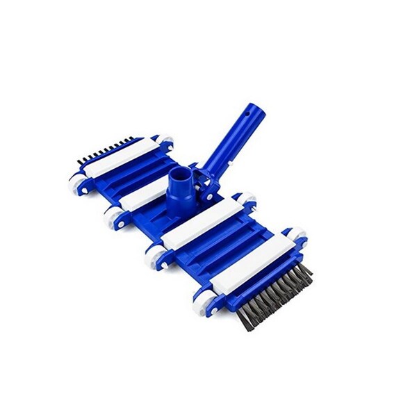 Perfectpitch 15 in. Classic Flexible Weighted In-Ground Swimming Pool Vacuum Head on Wheels with Side Brushes - PE23531