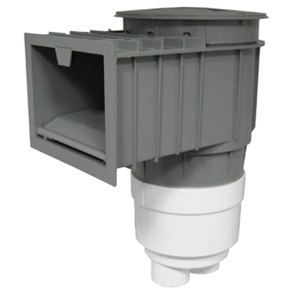 Handson 2 in. Socket Renegade Gunite Skimmer with Square Lid, Gray - HA2634863