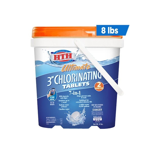 Hth HTH 8 lbs Ultra  Tablet Chlorinating Chemicals - HT7627