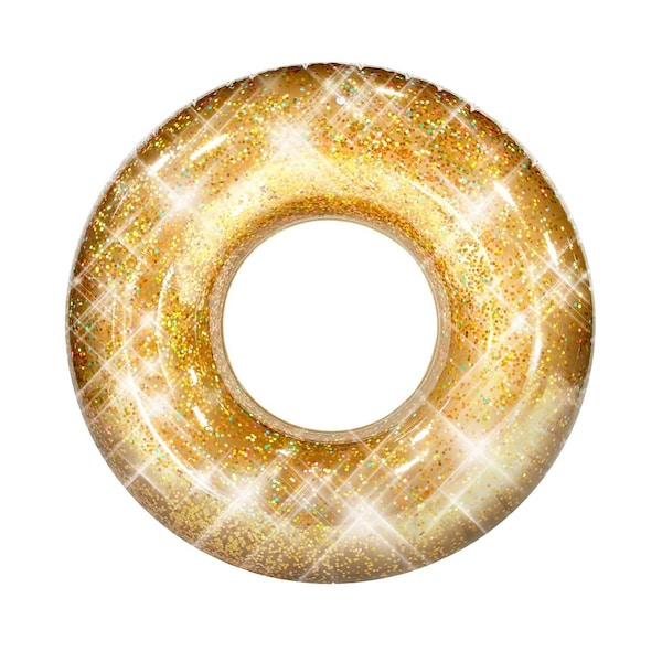 Whole-In-One 48 in. Candy Pool Tube, Gold Glitter - WH2628147