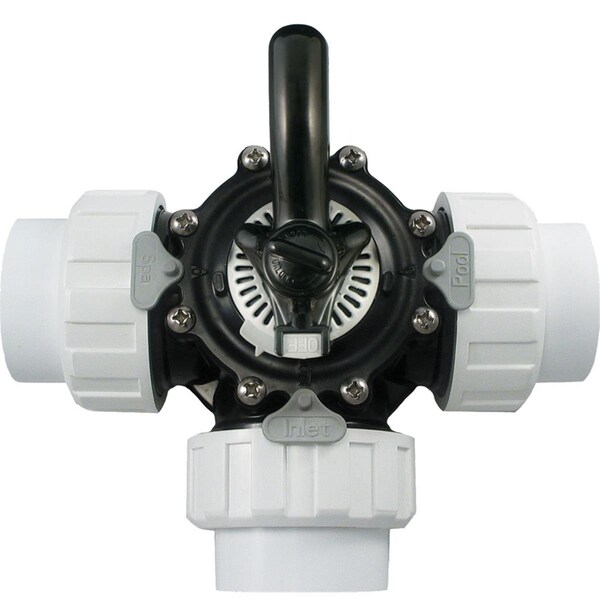 Custom Molded Products Custom Molded  CPVC 2 in. Thread Union 3-Way Diverter Valve; Black - CMP25923204000