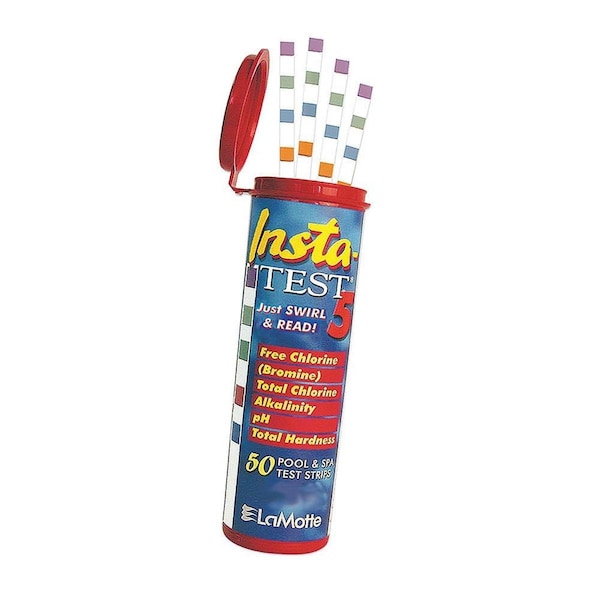 La Motte La Motte 2977-12-PT La Motte Insta-Test5 Chlorine & Bromine Total Chlorine PH Alkaline & Hardness Water Testing Test Strips; 50 Count - 2977-12-PT