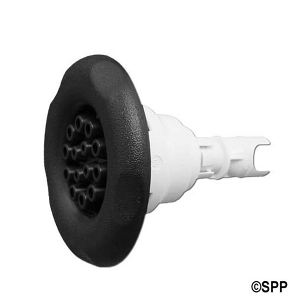 Powerhouse 4 in. Poly Storm Multi-Massage 5-Scalloped Jet Internal, Black - PO3759250