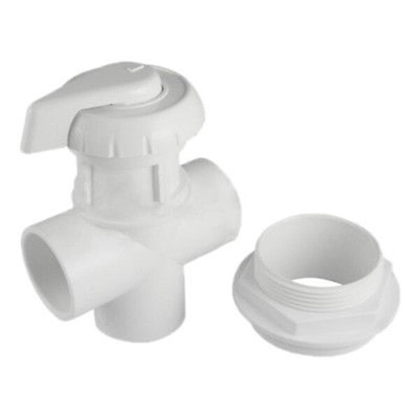 Karuma Car Care 3-Port 2 in. HydroFlow Vertical Notched Diverter Valve, White - KA1625618