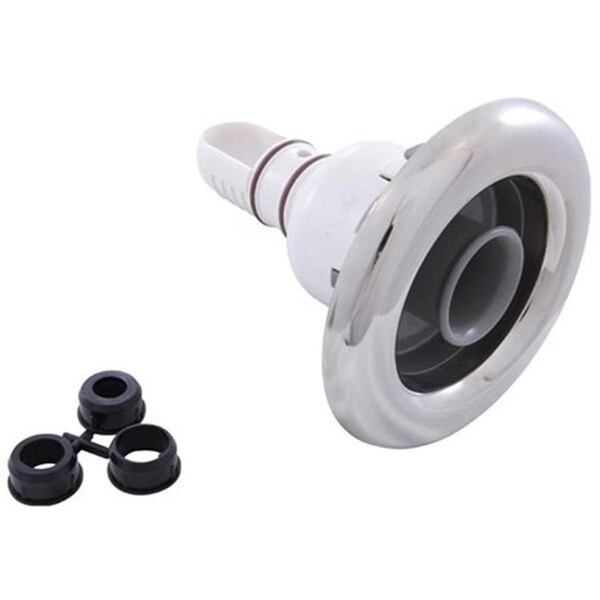 Handson 5 in. Adjustable Smooth Stainless Steel Jet Internal; Gray with Stainless Escutcheon - HA528684