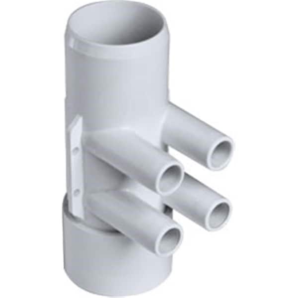 Handson 2 x 2 x 0.75 in. SB Ports Manifold PVC - HA2486987