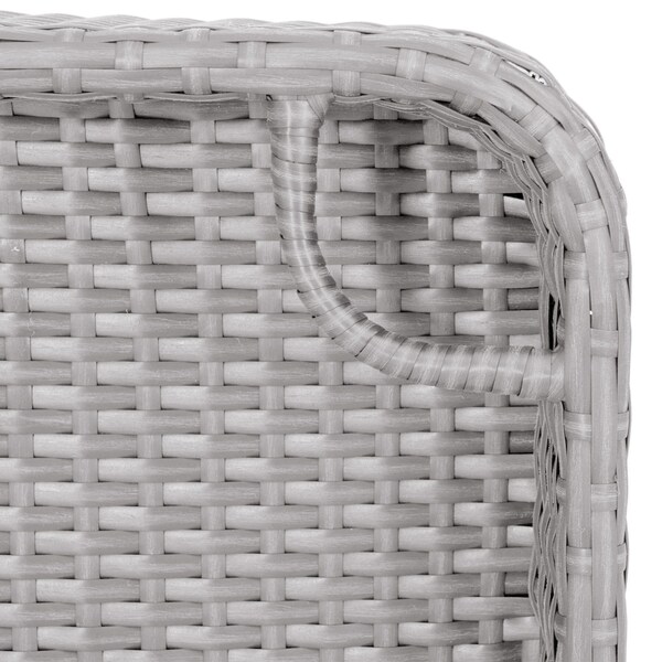Sunjoy 36 in. x 24 in. Wicker floating pool tray, Grey - F403001000