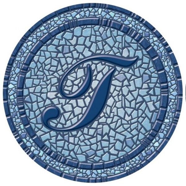 Lamatek Lamatek 67B00-0043T 59 in. dia. Monogram Mosaic Poolsaic Mat- T - 67B00-0043T
