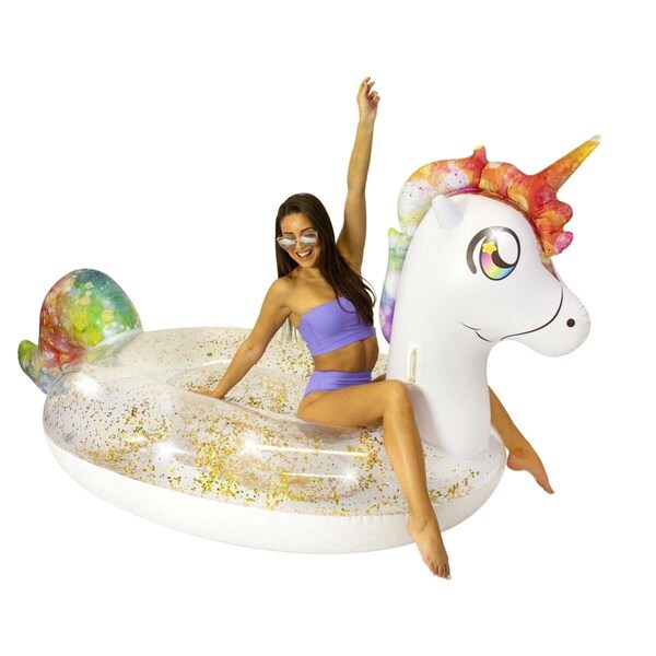 Payasadas Gigantic 2 to 3 Person Glitter Unicorn Float - PA1854234