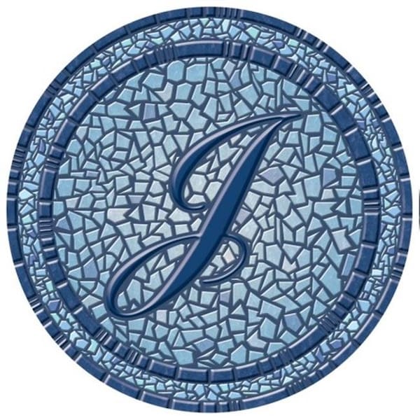 Lamatek Lamatek 67B00-0043J 59 in. dia. Monogram Mosaic Poolsaic Mat- J - 67B00-0043J